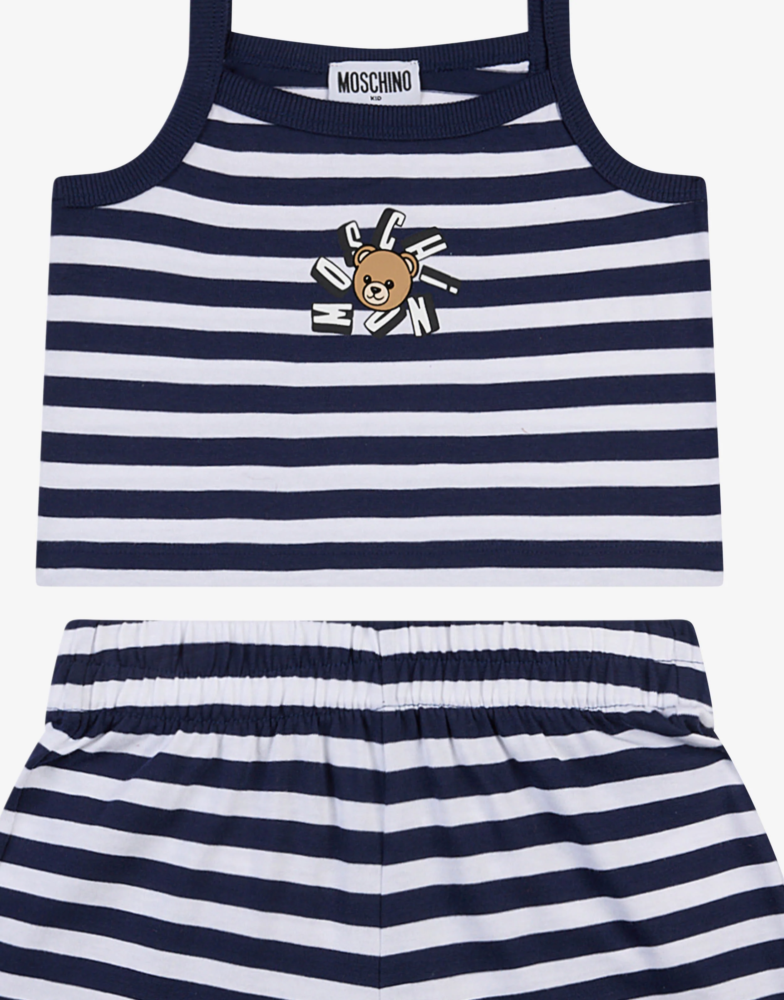 Completo top e short in jersey di cotone Moschino Teddy Bear