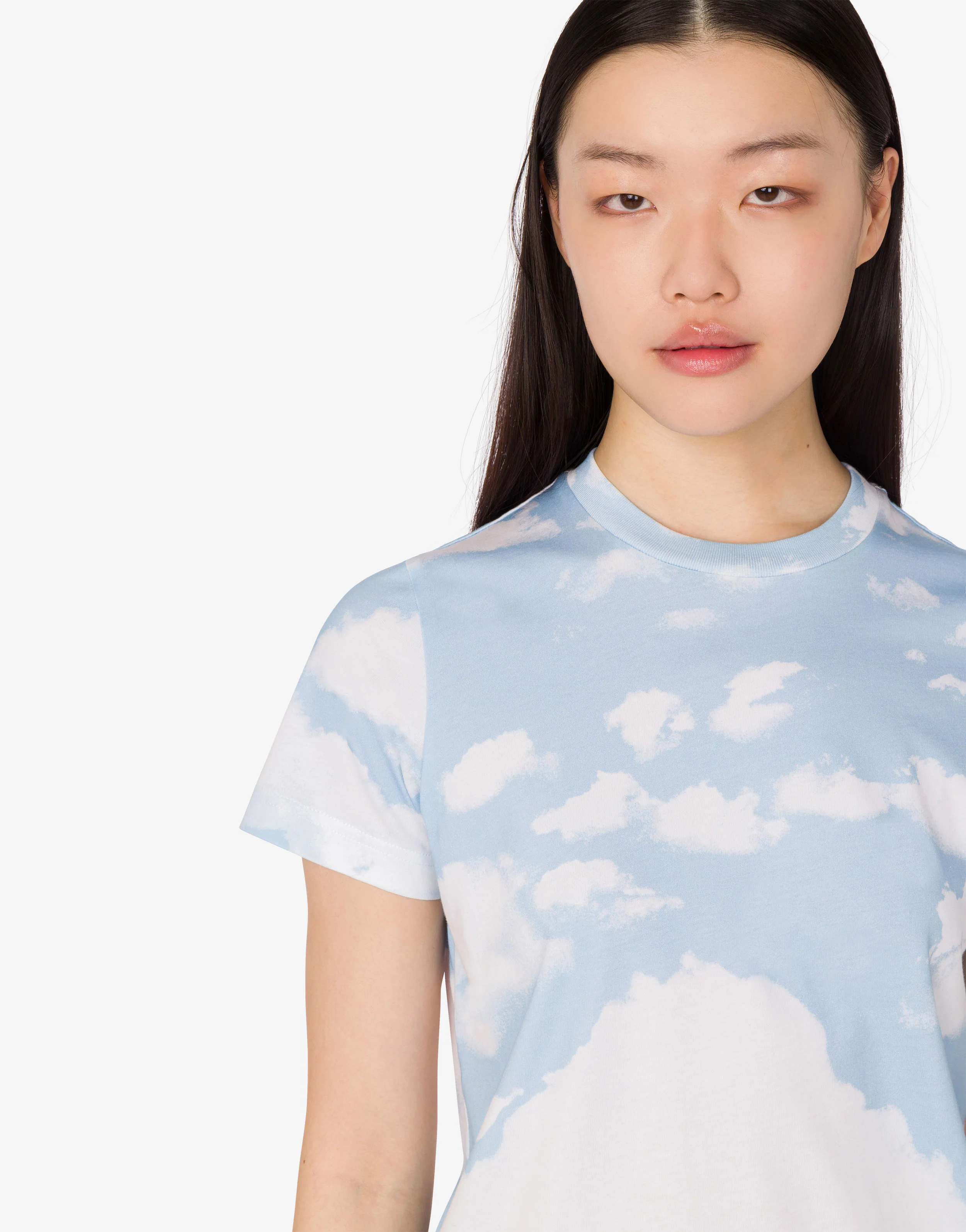 T-shirt in jersey di cotone organico Archive Clouds
