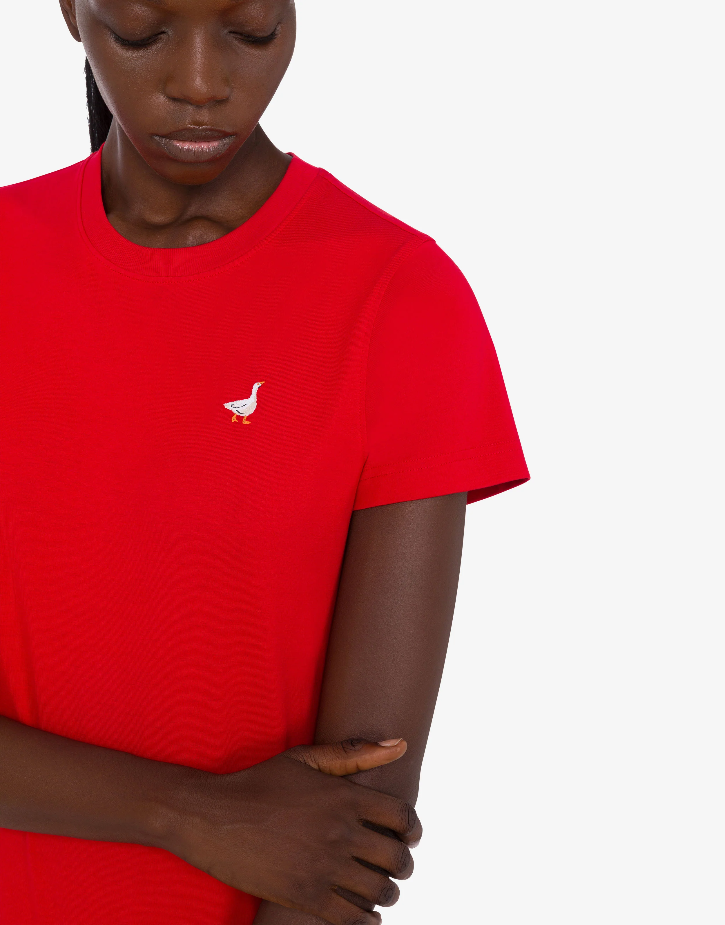 T-shirt in jersey di cotone organico Goose