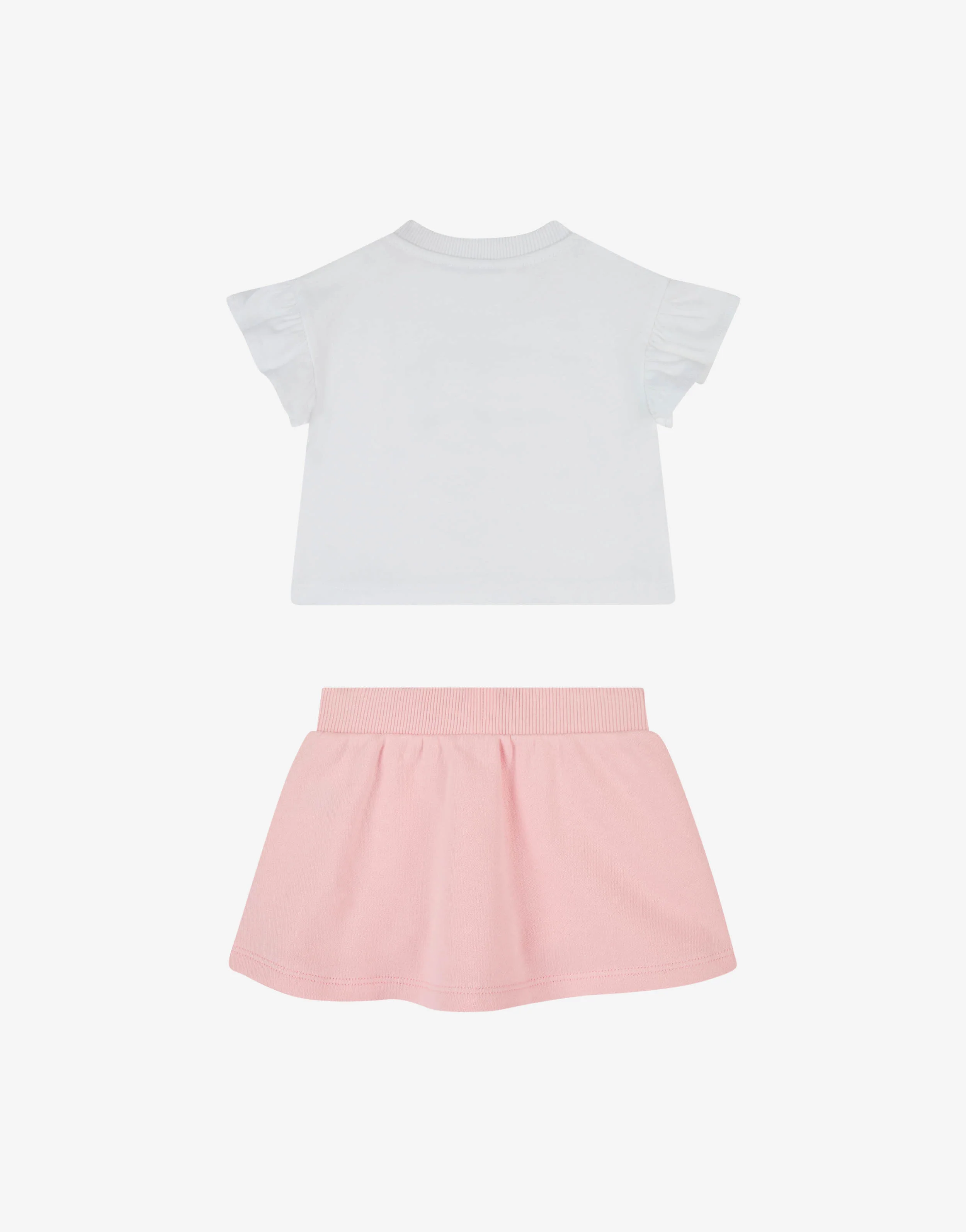 Completo t-shirt e gonna in jersey di cotone e felpa