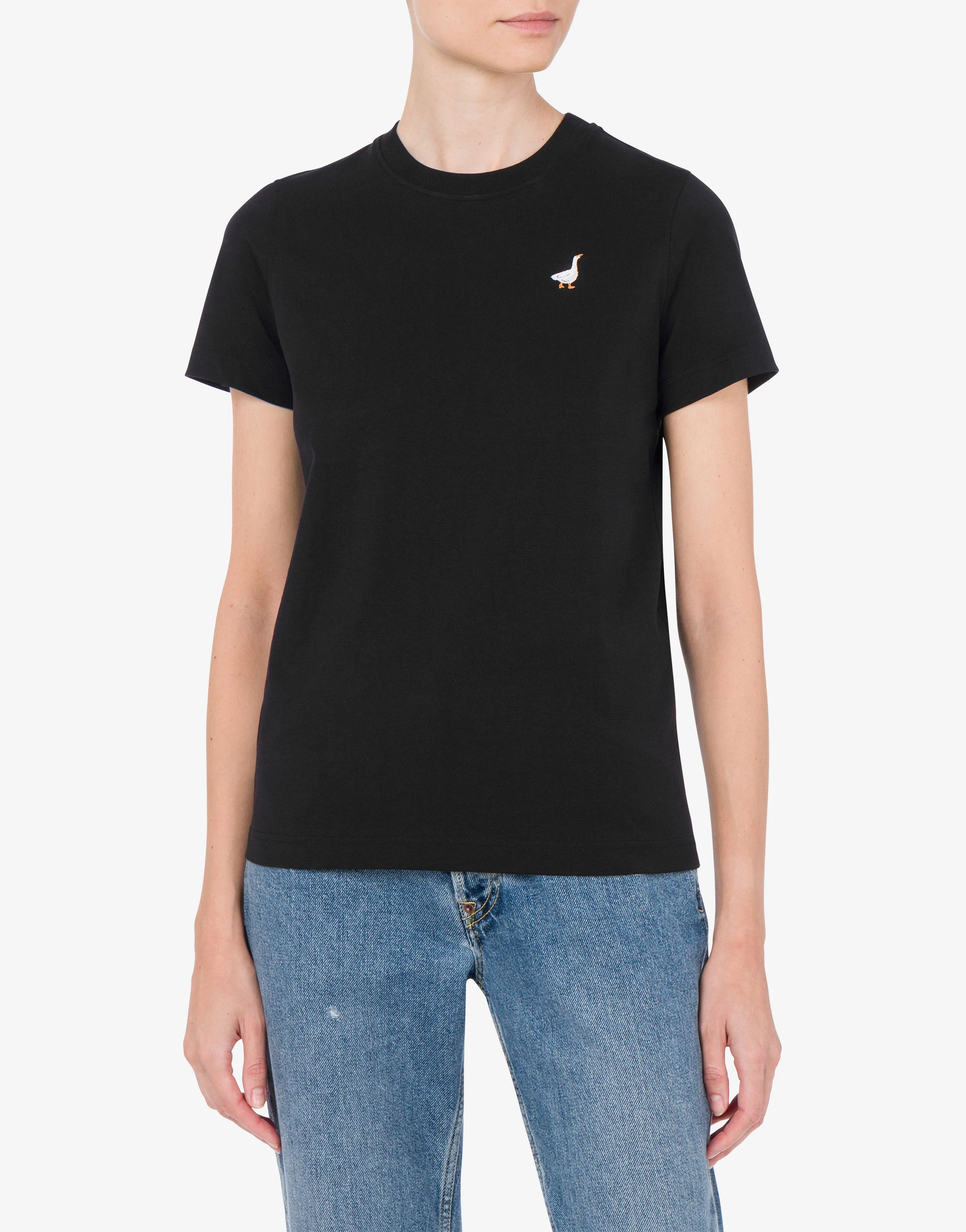 T-shirt in jersey organico Goose Embroidery