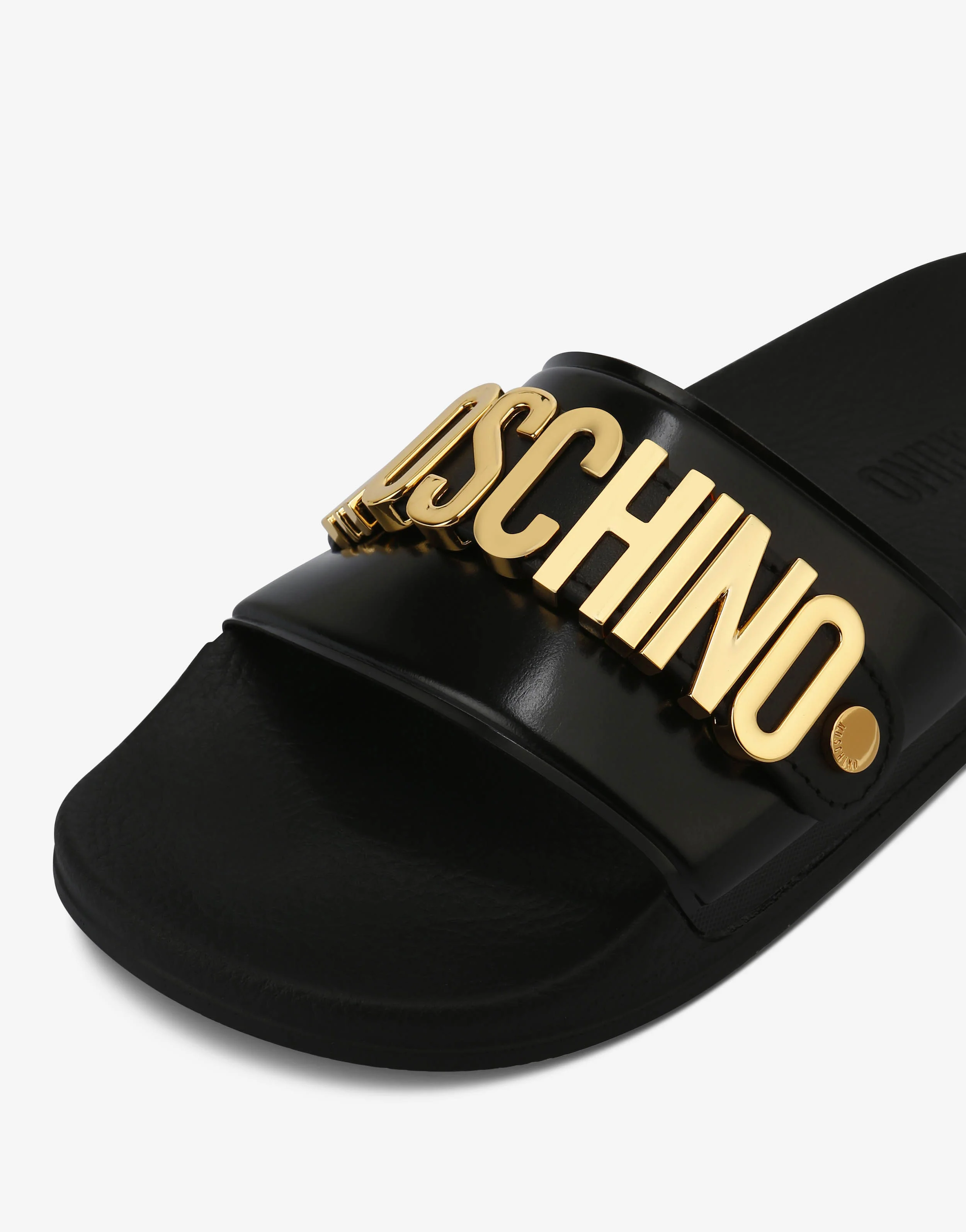 Slide sandal in PVC con logo Lettering