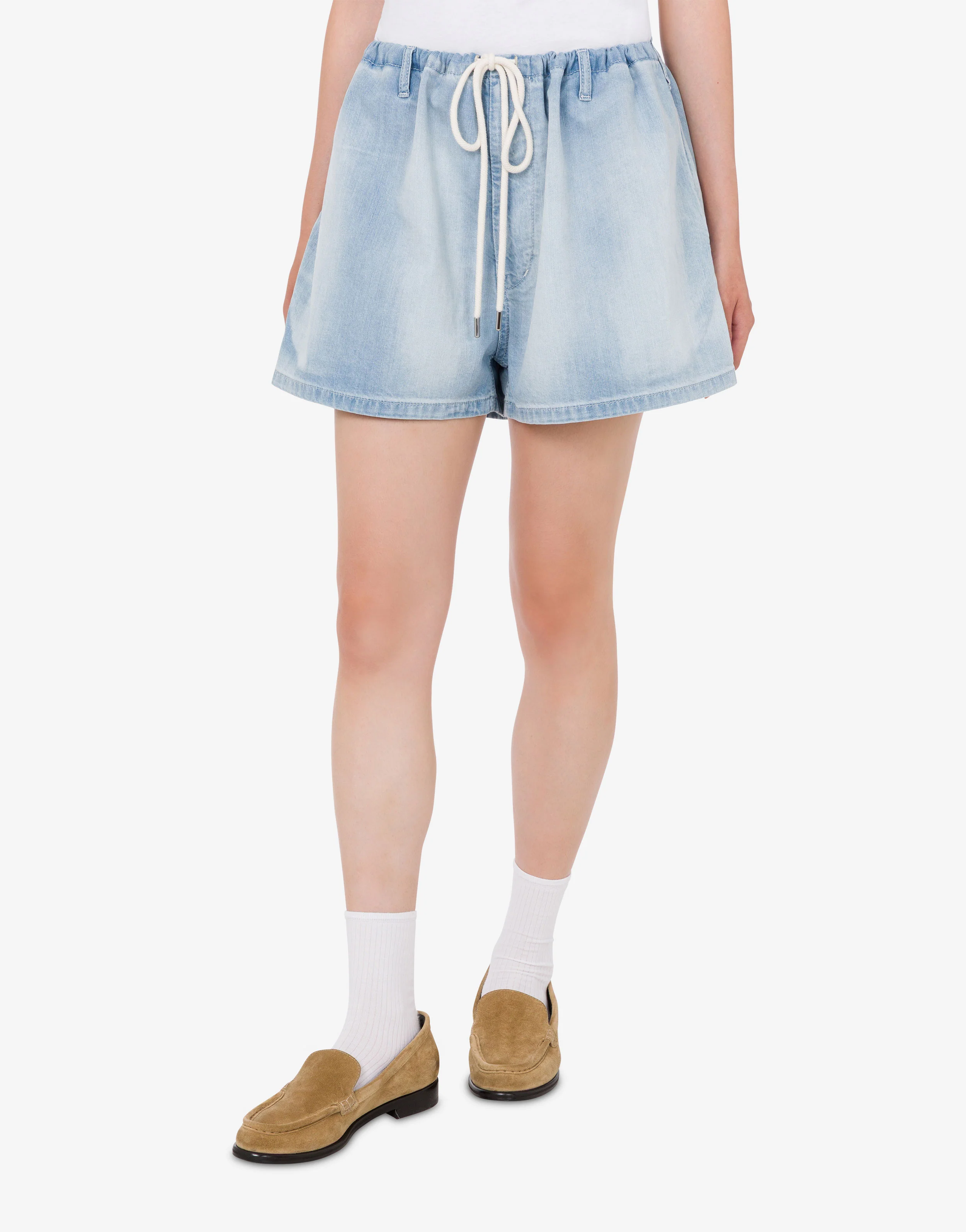 Short in denim di cotone leggero
