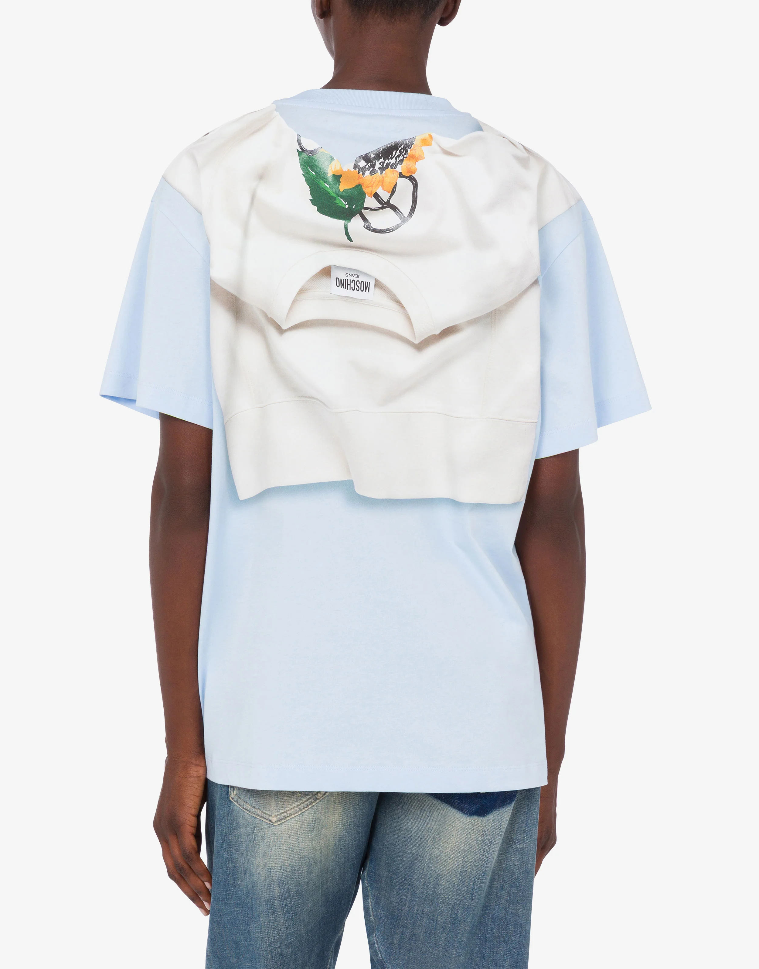 T-shirt in jersey di cotone stampata