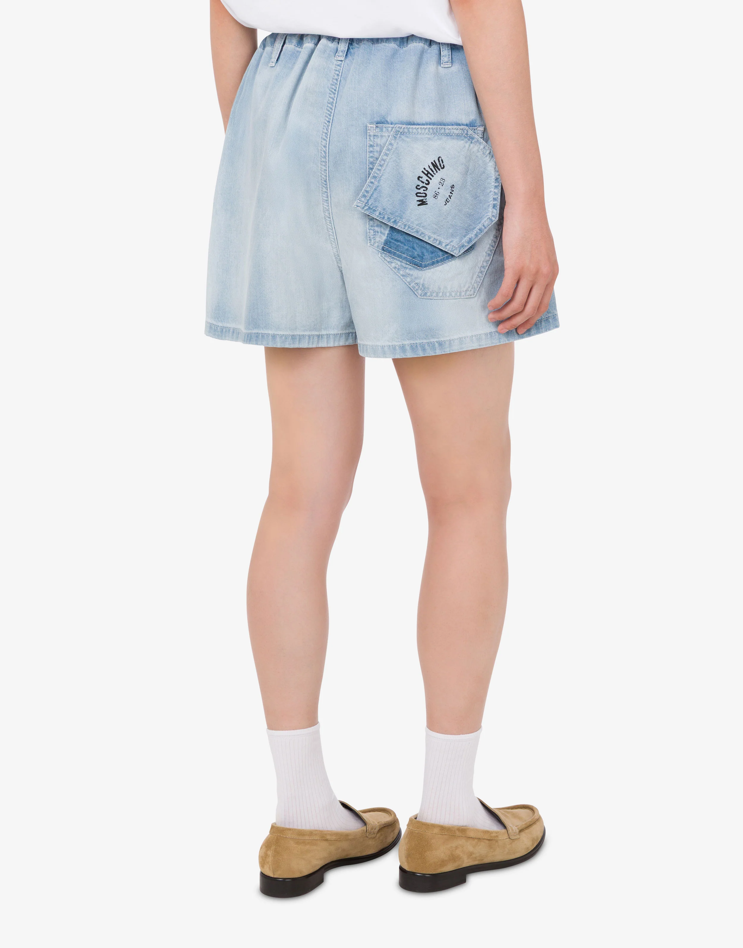 Short in denim di cotone leggero