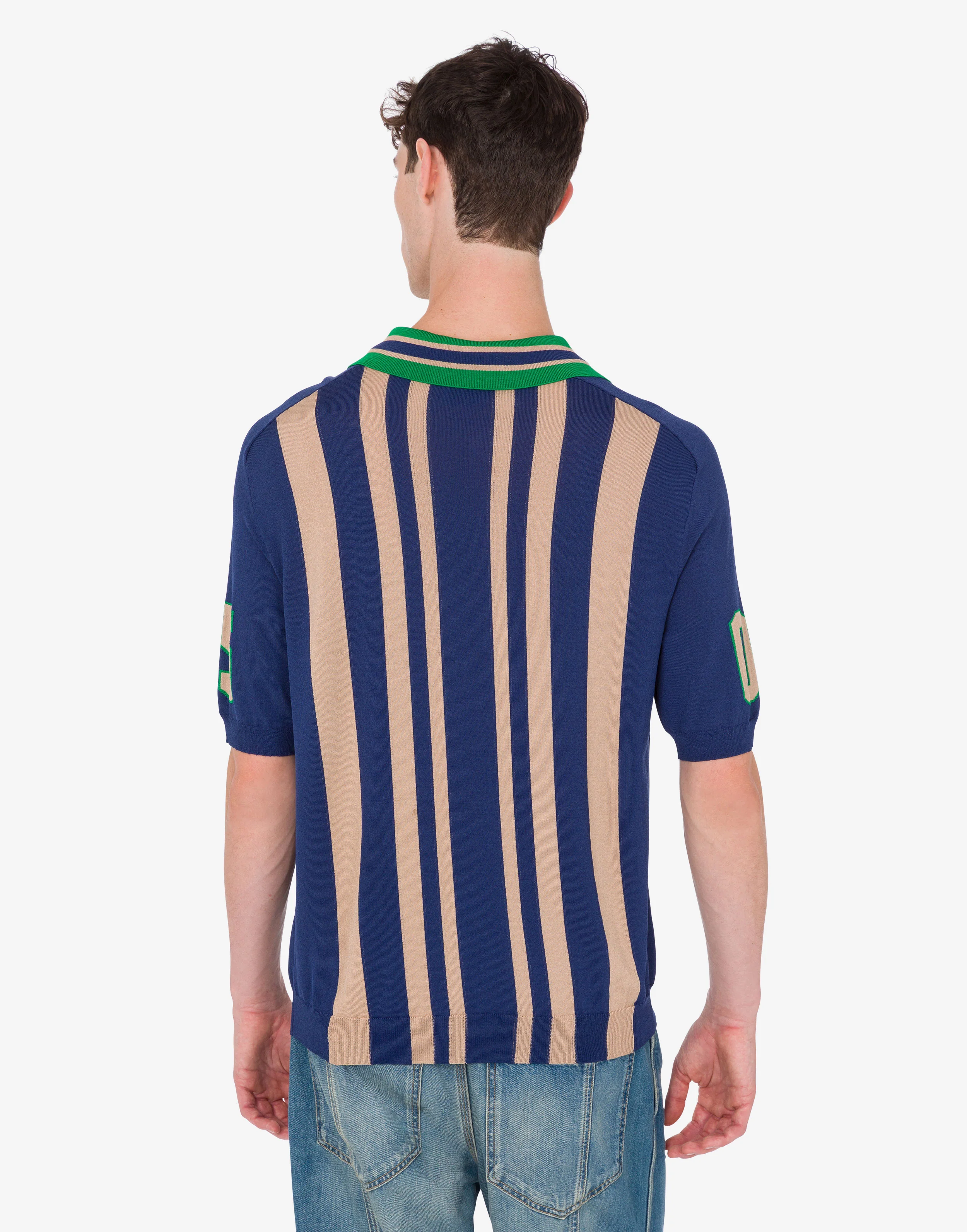 Maglia stretch intarsiata