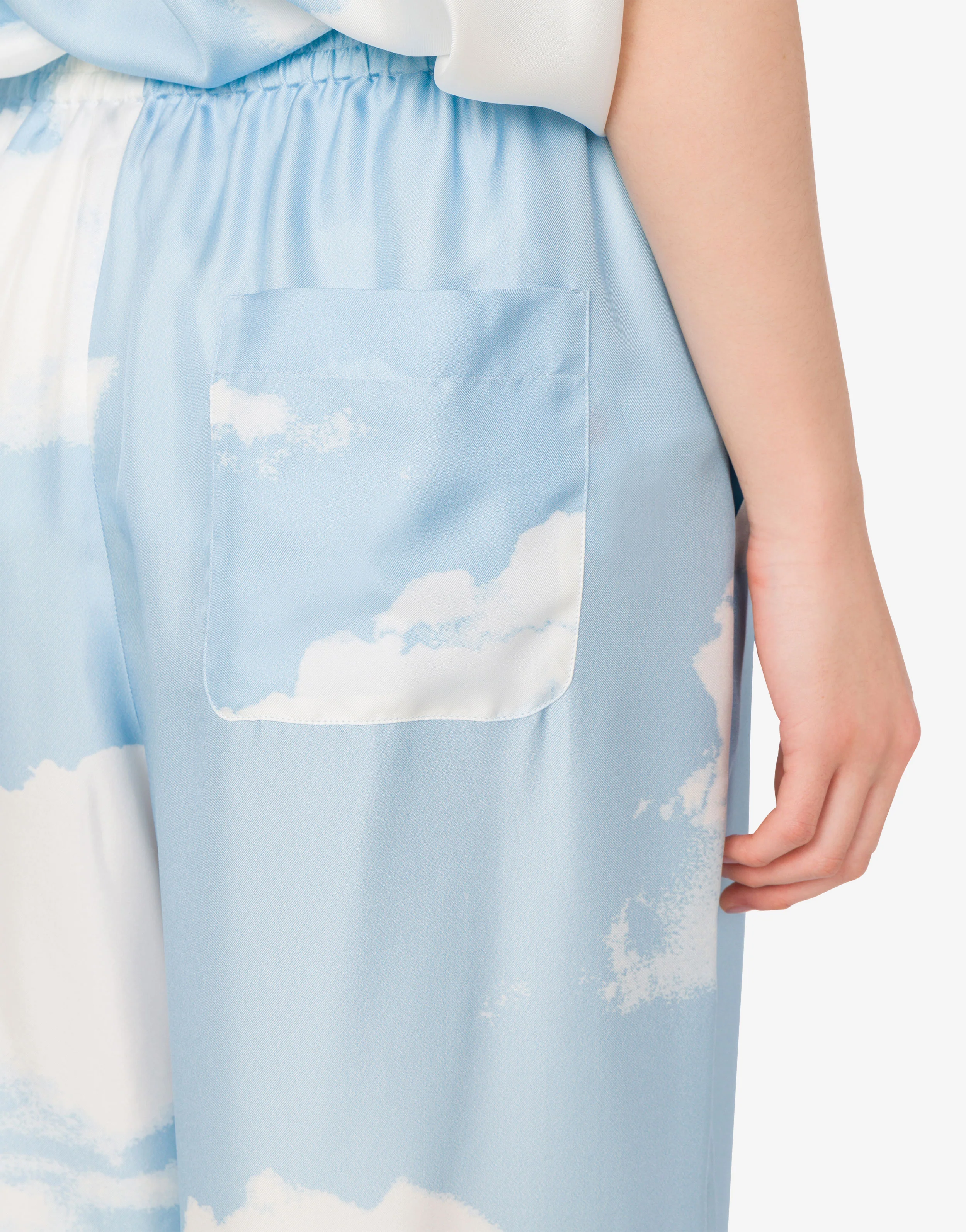 Pantalone in twill di seta Archive Clouds