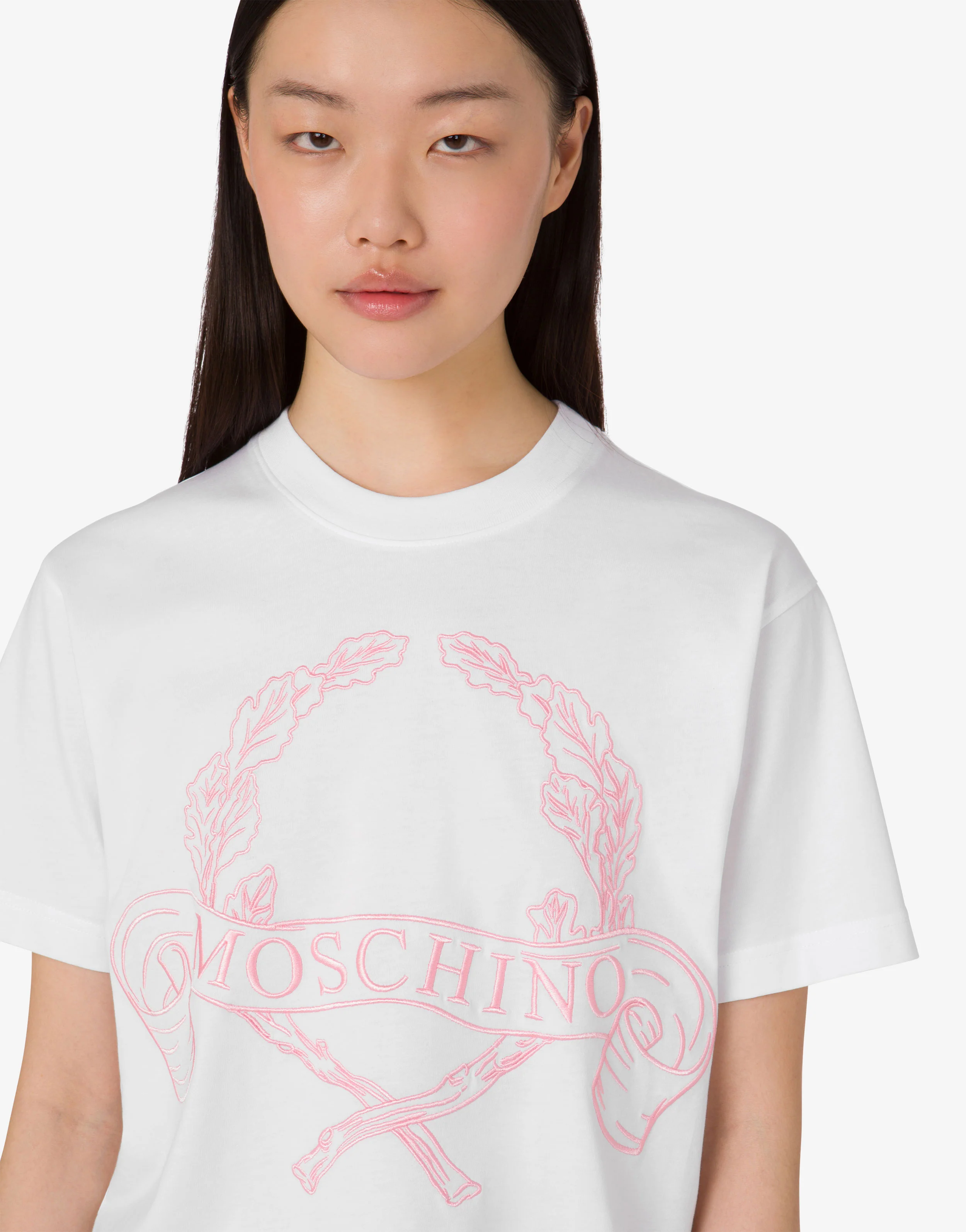 T-shirt in jersey di cotone organico Laurel Crown