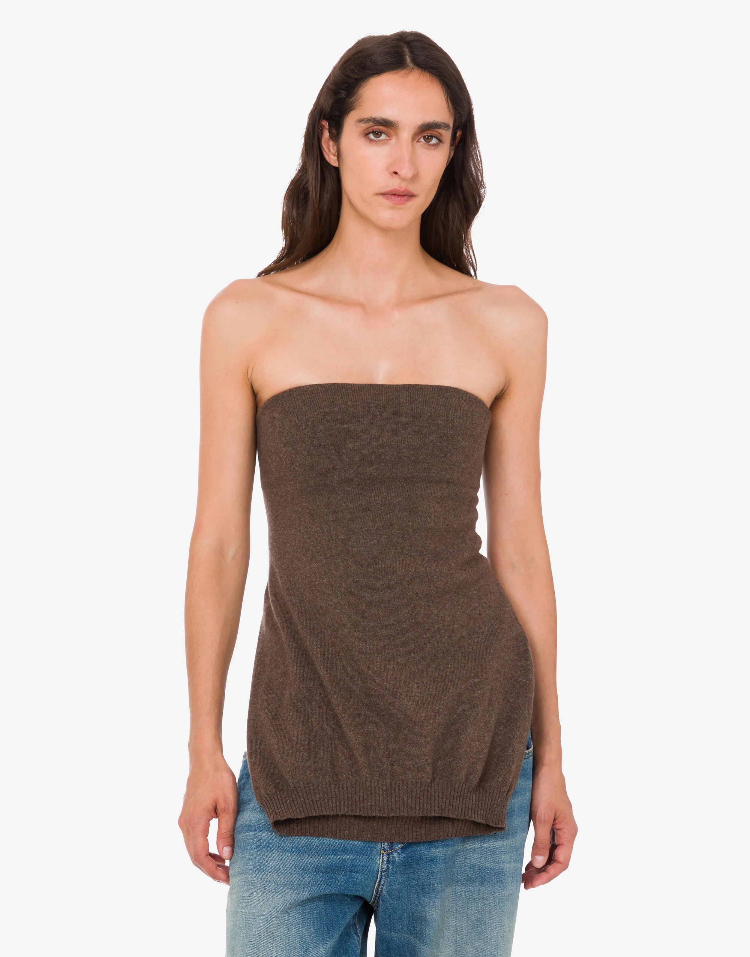 Top in misto lana e cashmere