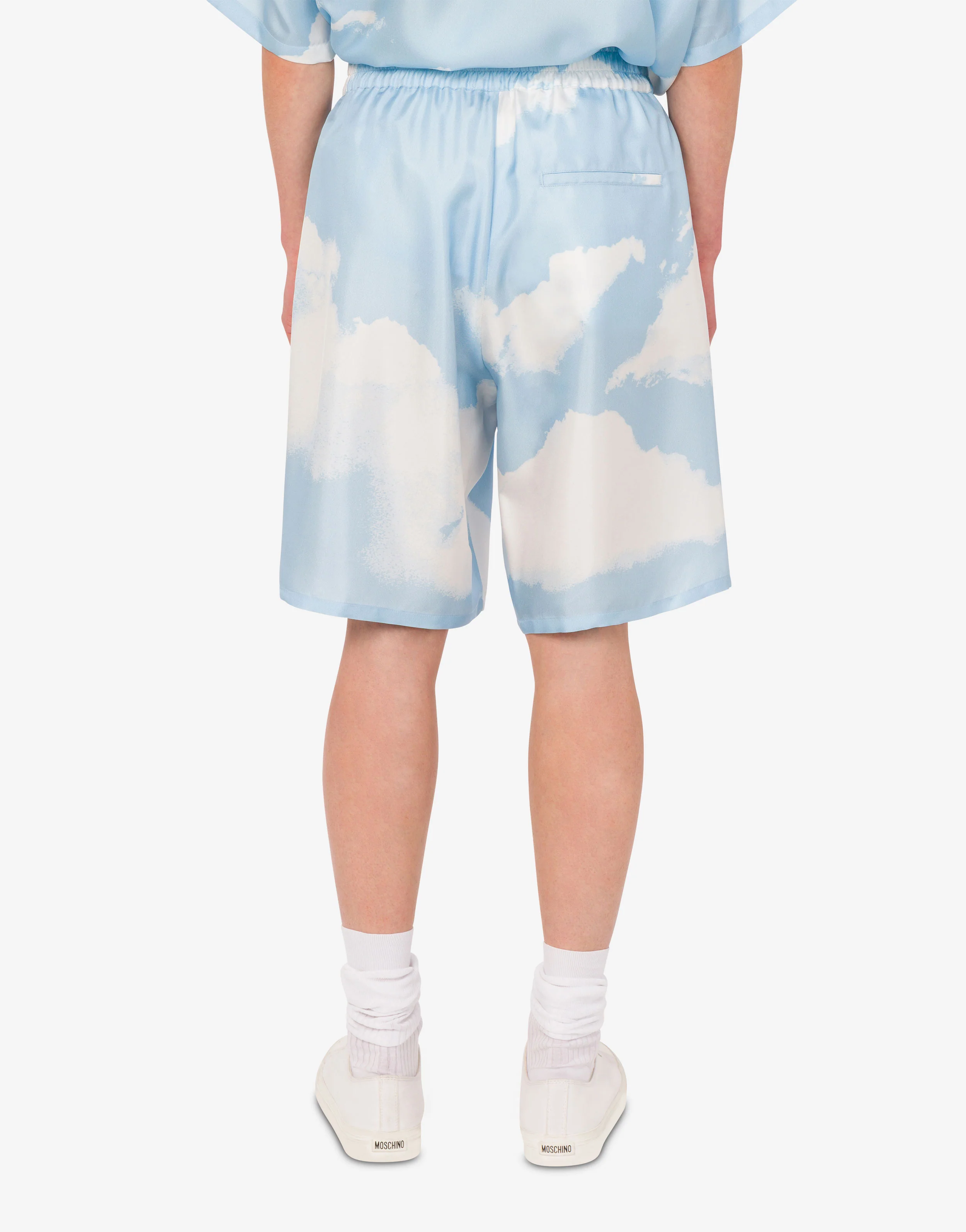 Bermuda in twill di seta Archive Clouds