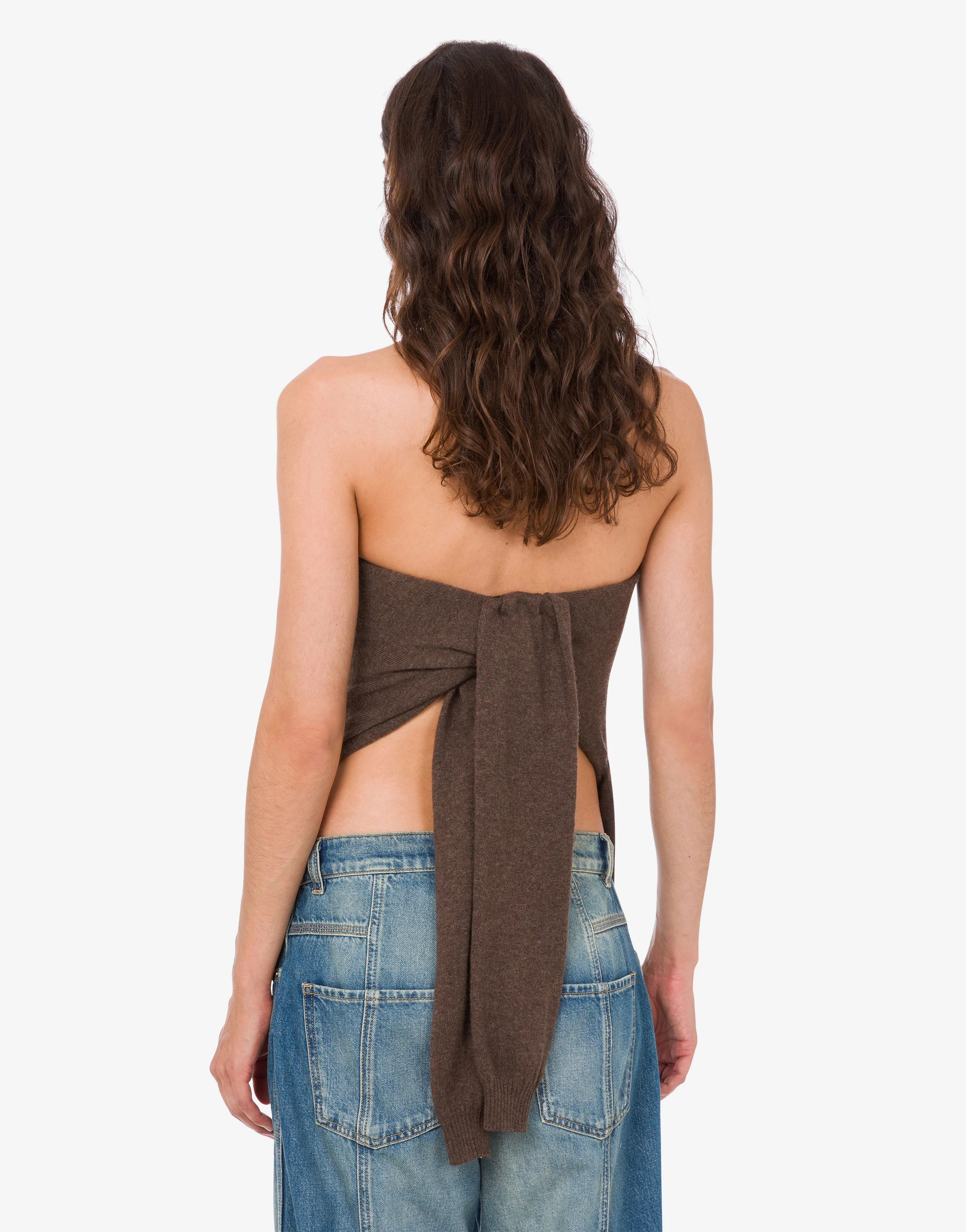 Top in misto lana e cashmere