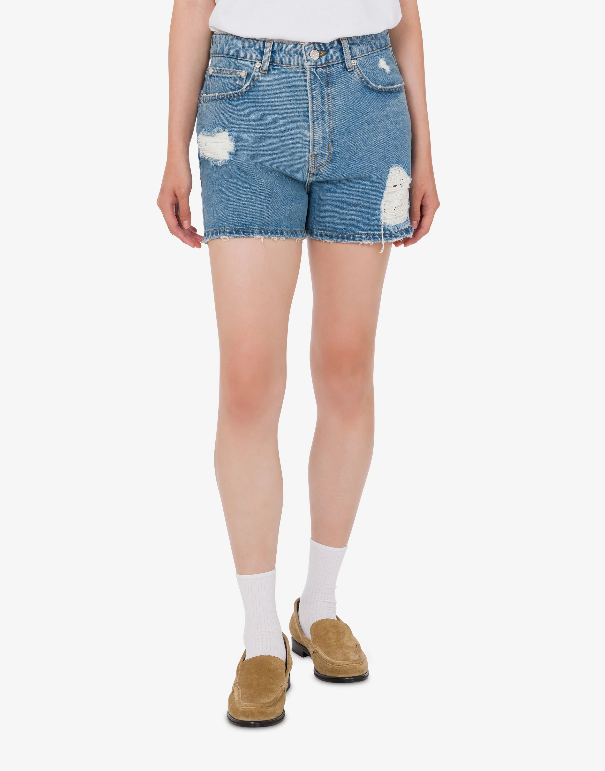Short in denim di cotone