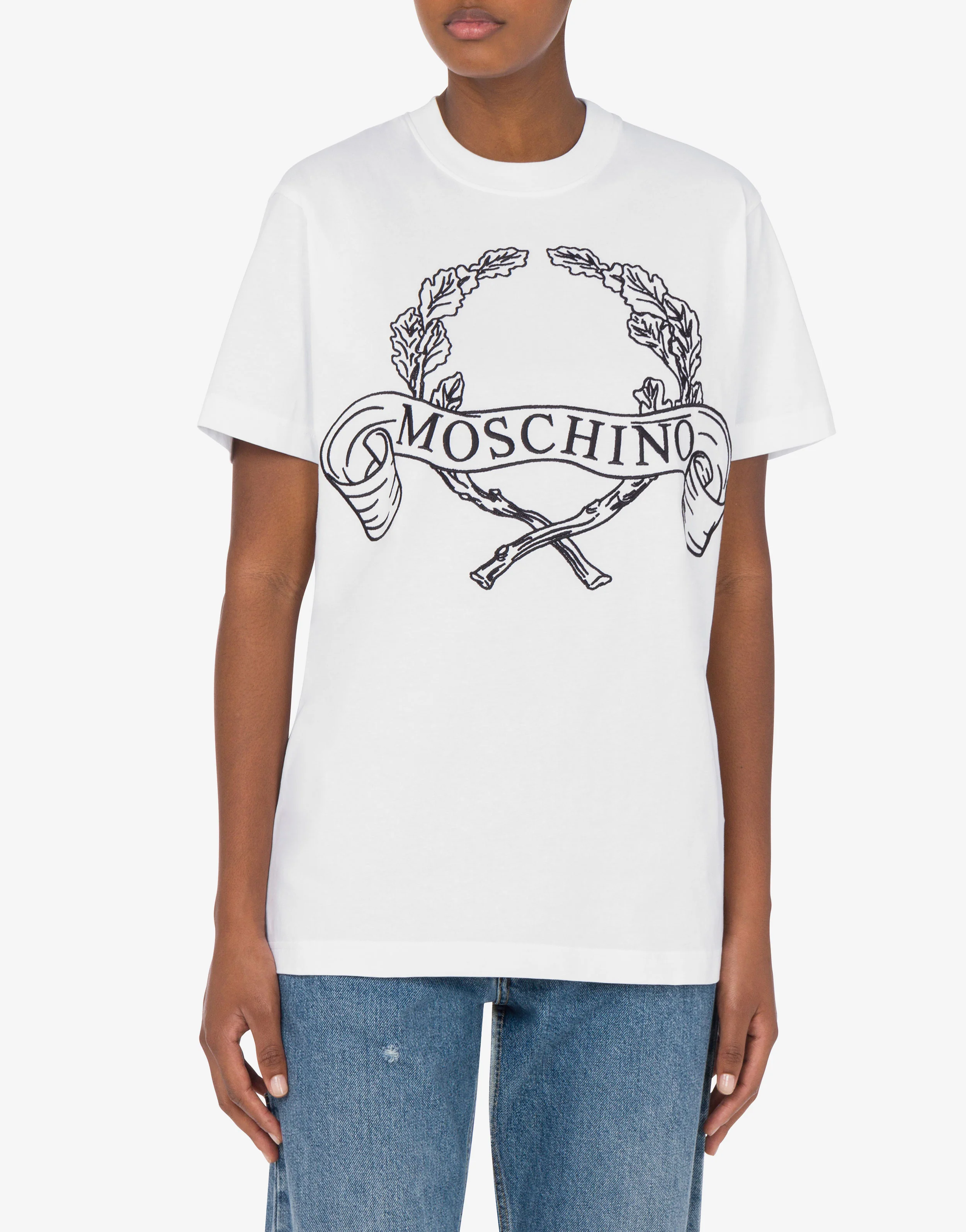 T-shirt in jersey organico Laurel Crown Logo