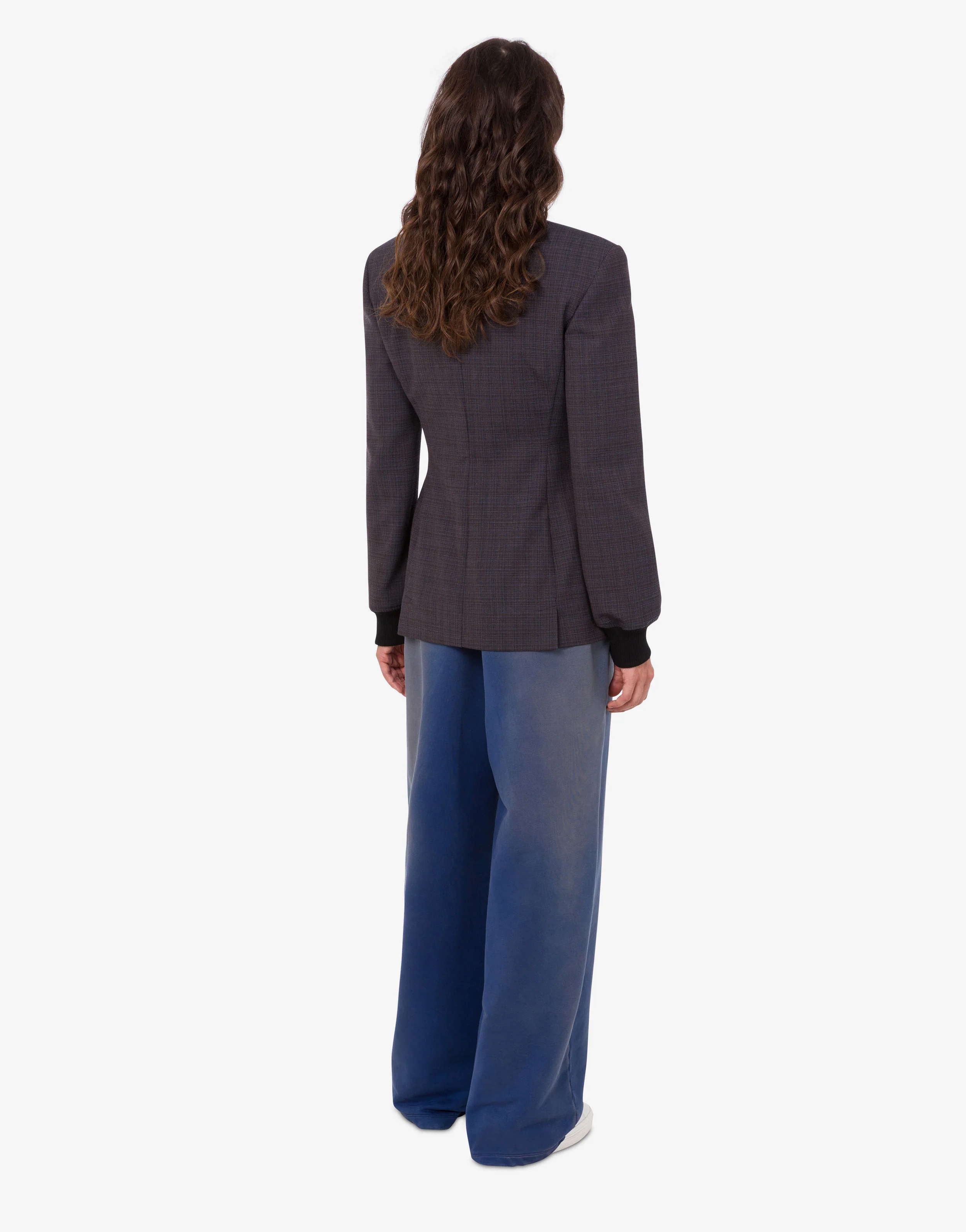 Giacca in panno di misto lana stretch