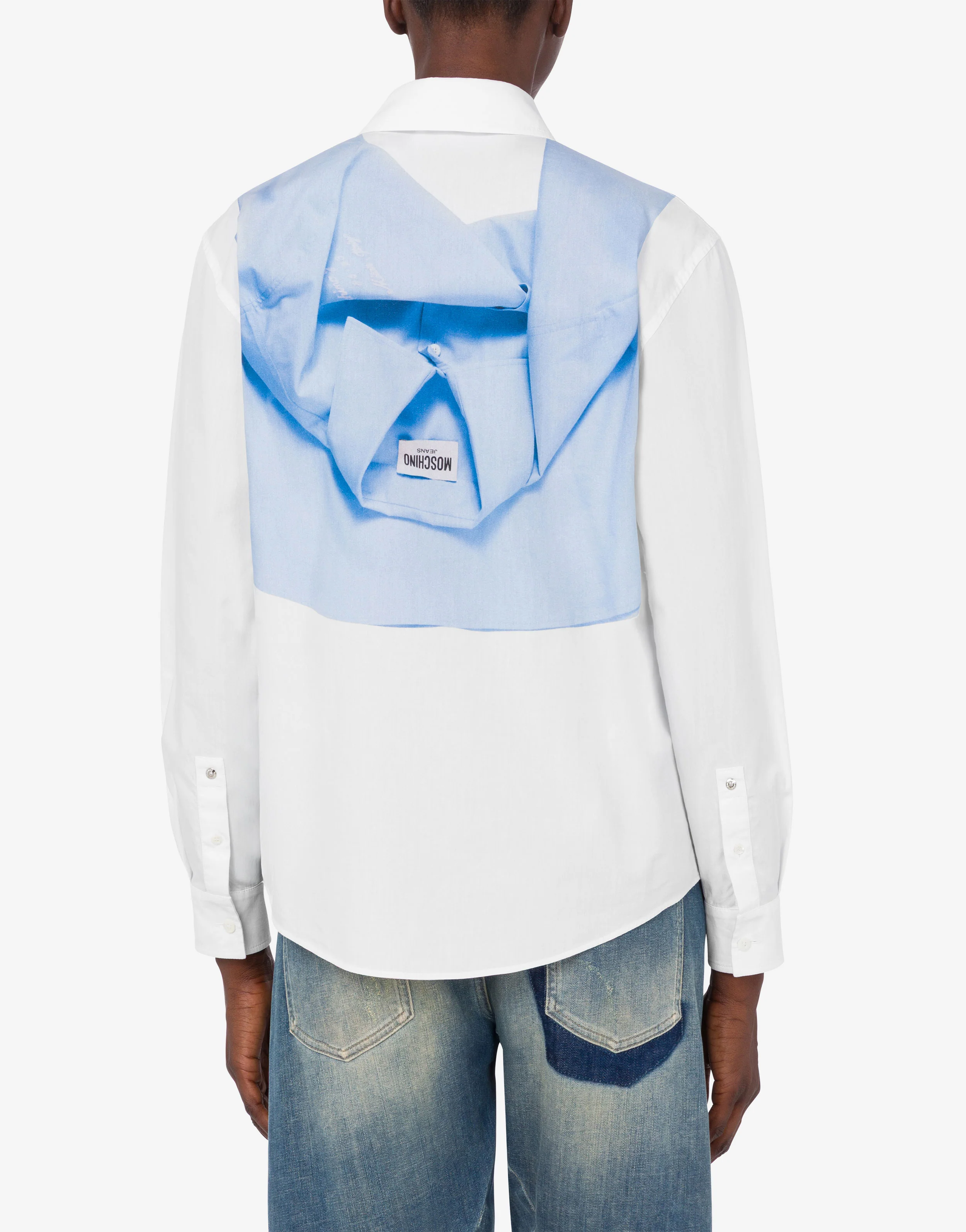 Camicia in popeline di cotone stampata