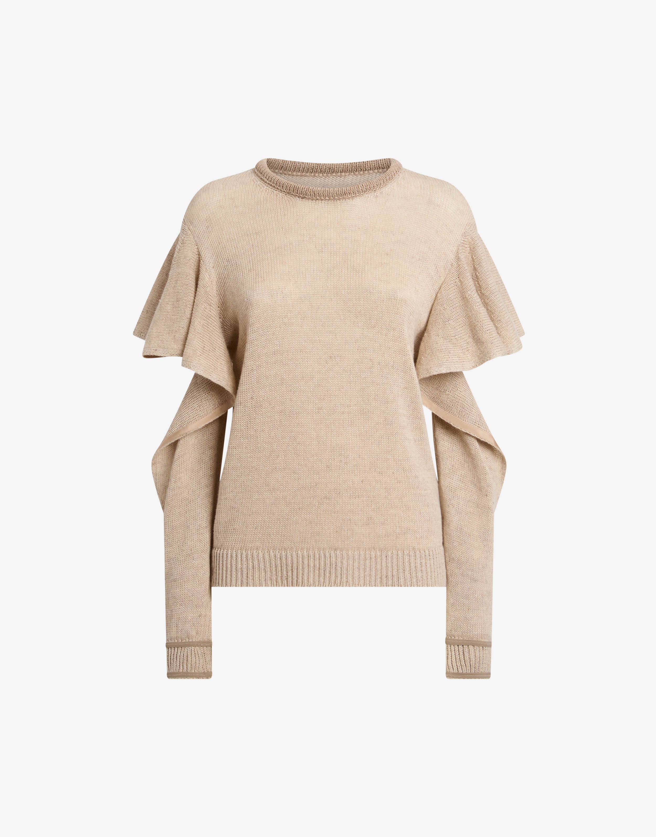 Pullover in lino e cotone