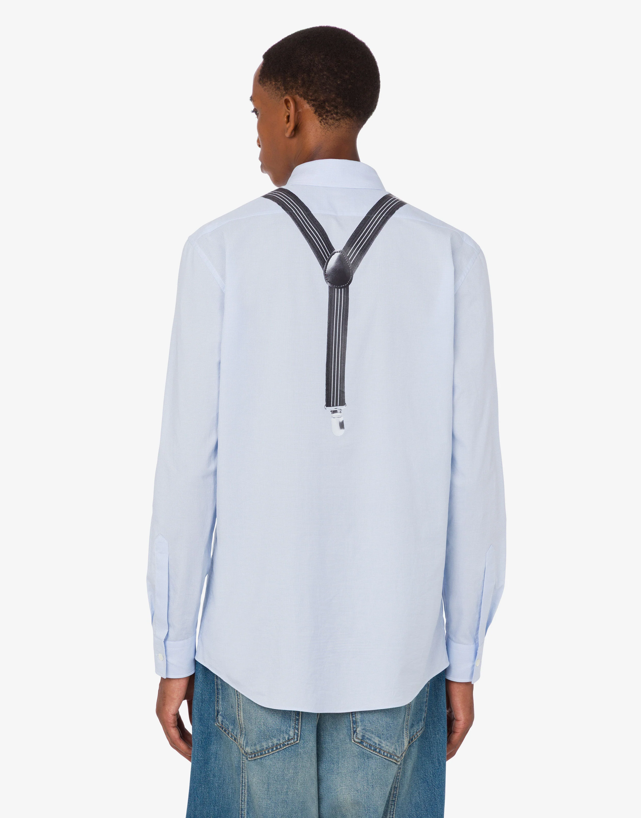 Camicia in vichy di cotone stampata