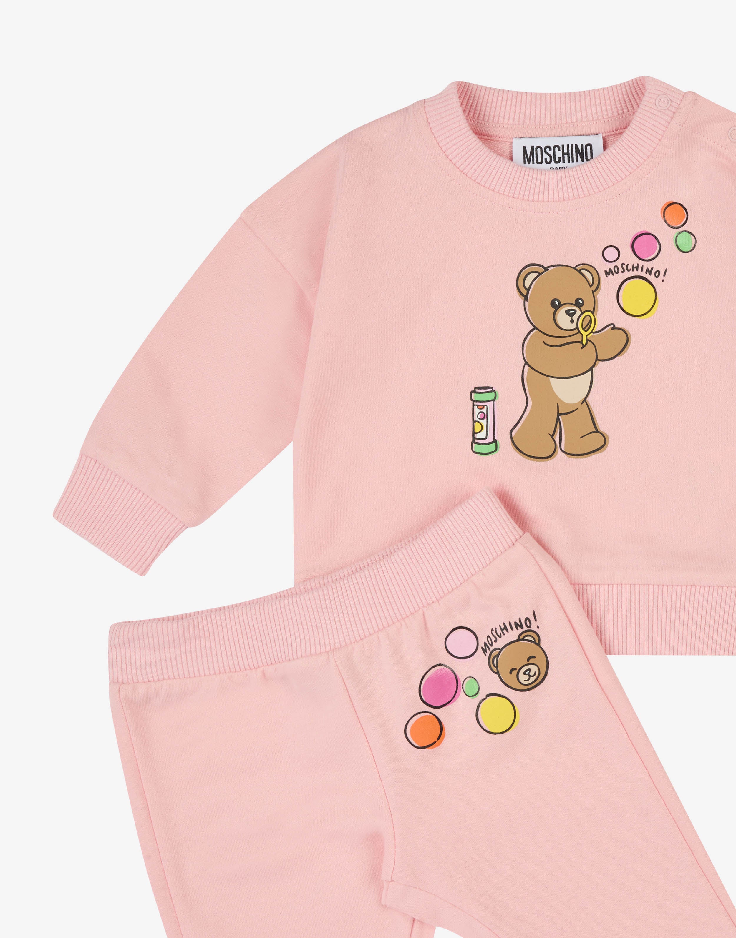 Completo in felpa di cotone Moschino Teddy Bear