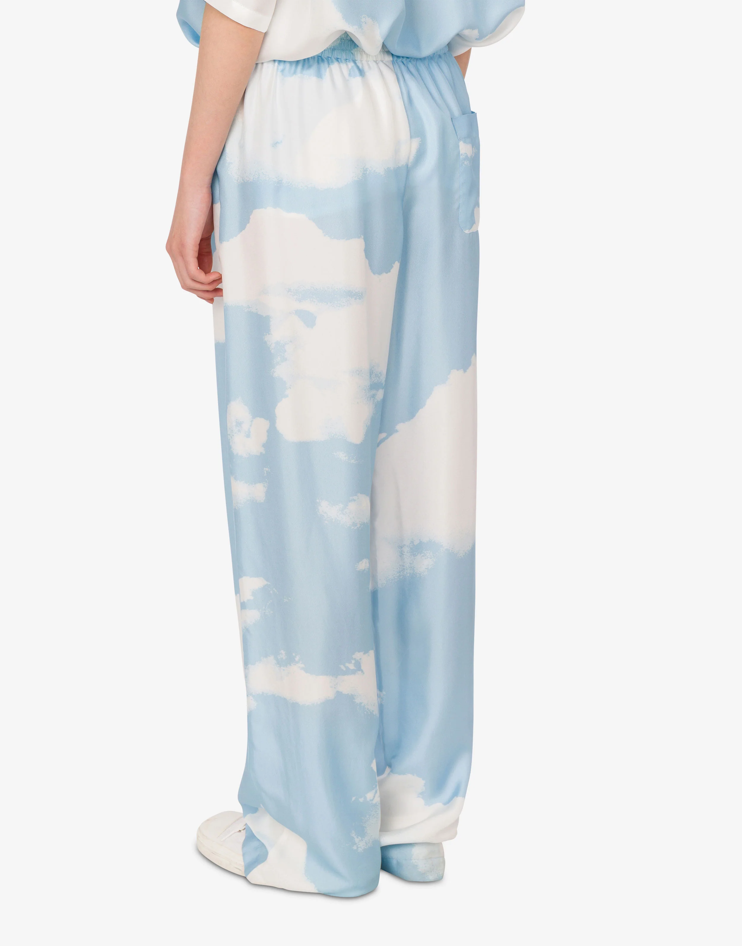 Pantalone in twill di seta Archive Clouds