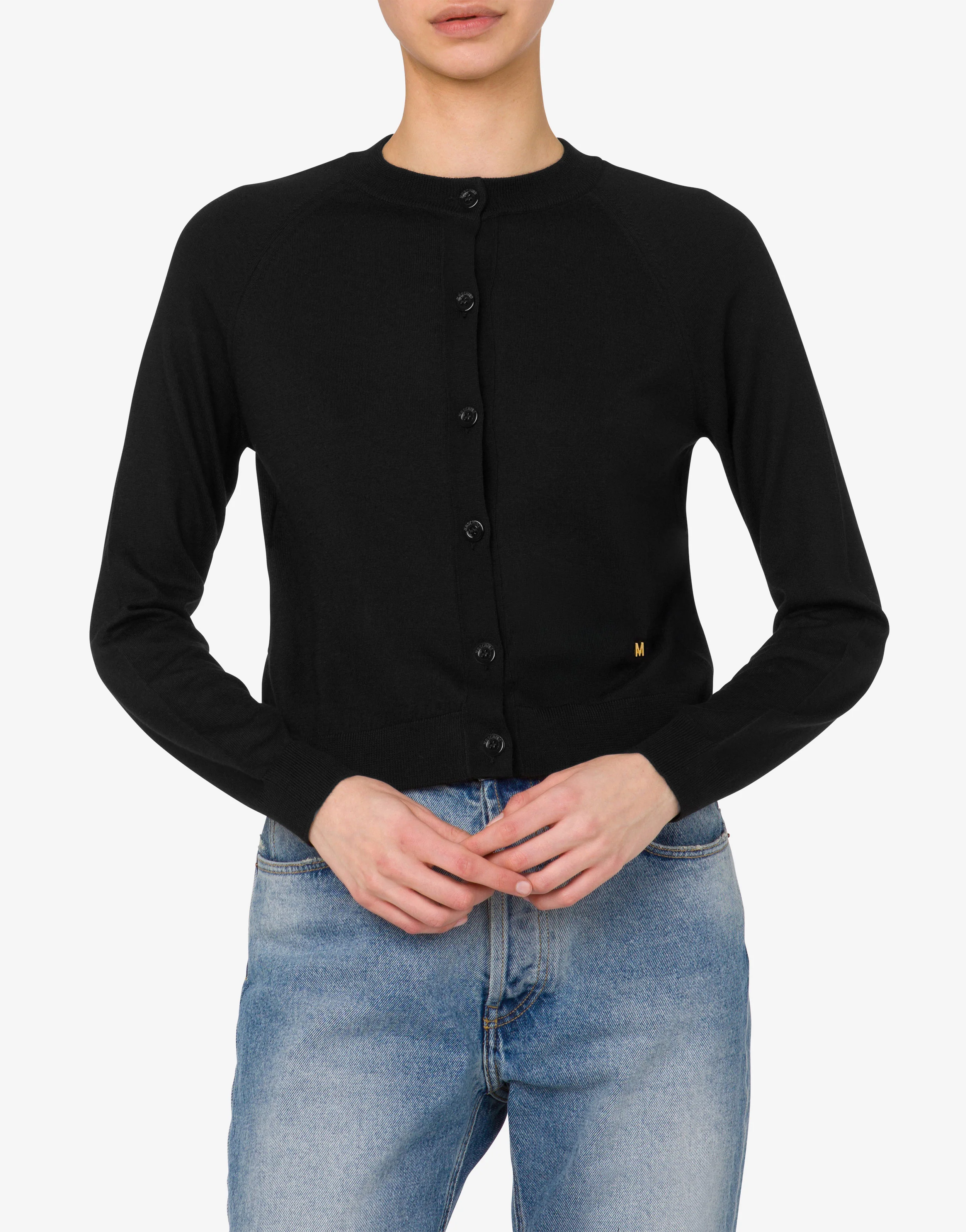 Cardigan in lana e seta Golden M