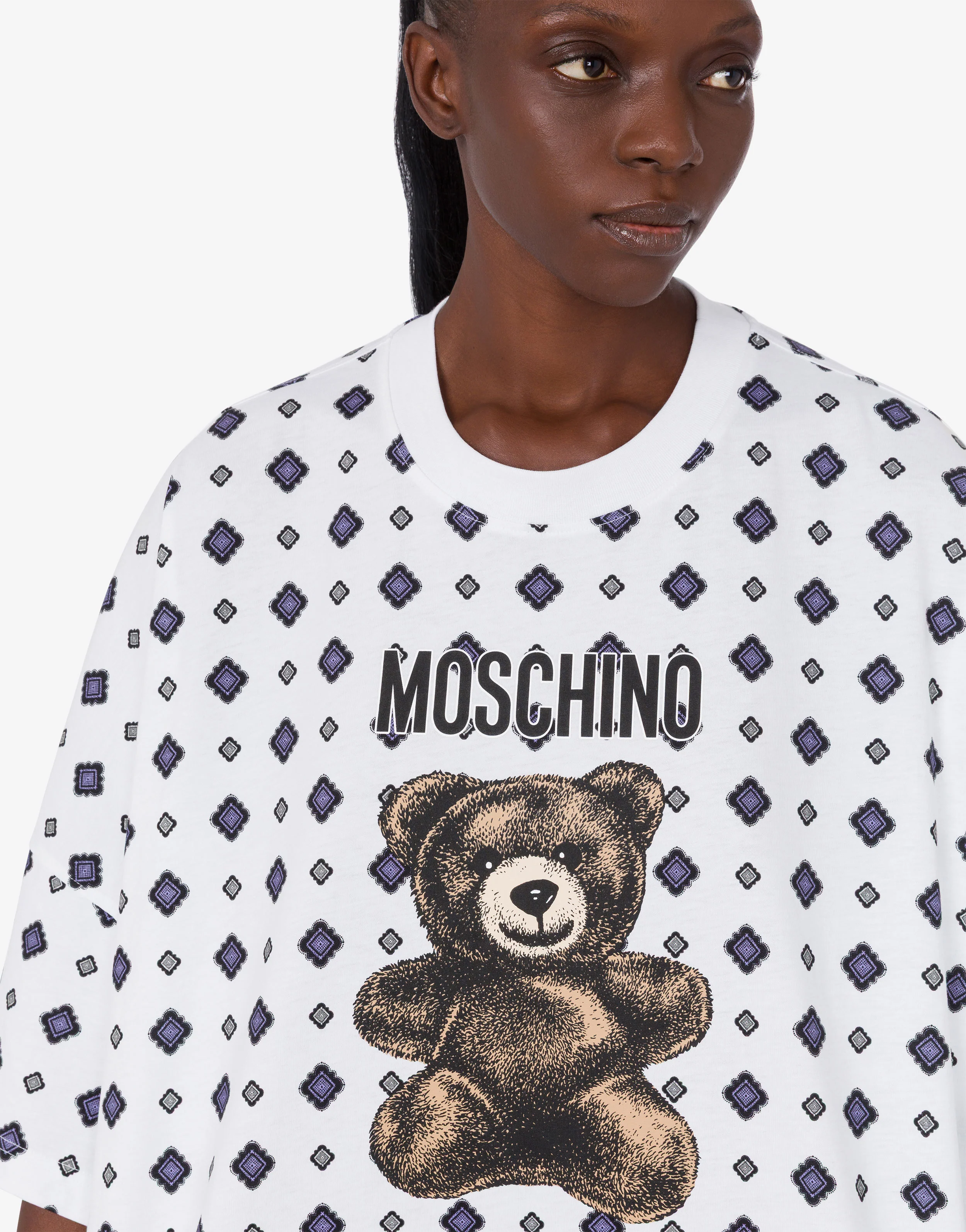 Abito in jersey di cotone organico Moschino Teddy Bear